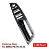 ABS Carbon Fiber Car Front Left Window Button Panel Part For BMW X5 E70 07-13