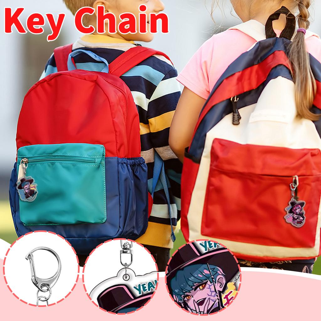 Girls Anime Pendant Keychain Holder Car Keychain Mobile Phone Bag Pendant Cute Kawaii