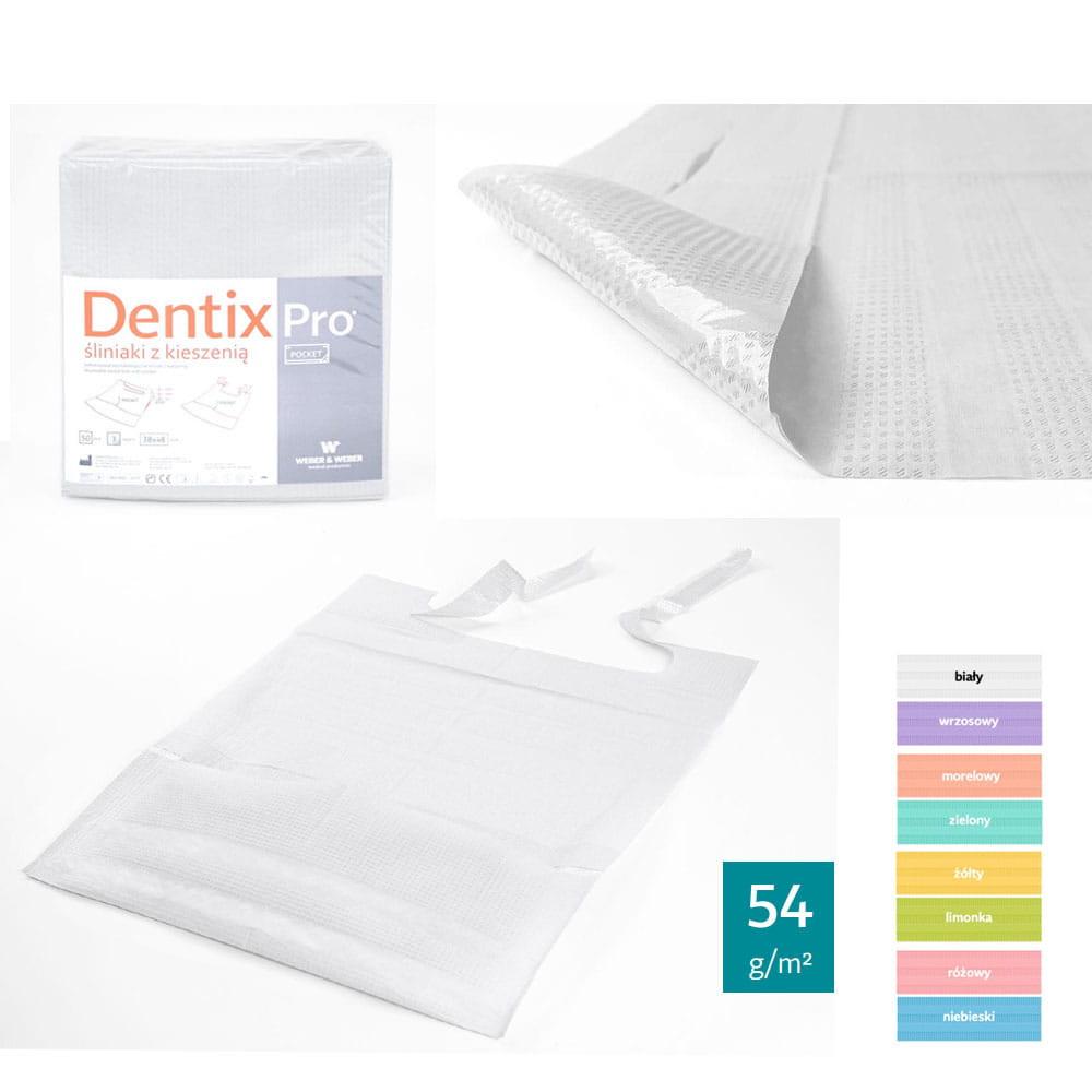 Dental Bib With Pocket 39cm X 48cm White Foiled 54g Dentixpro 50pcs