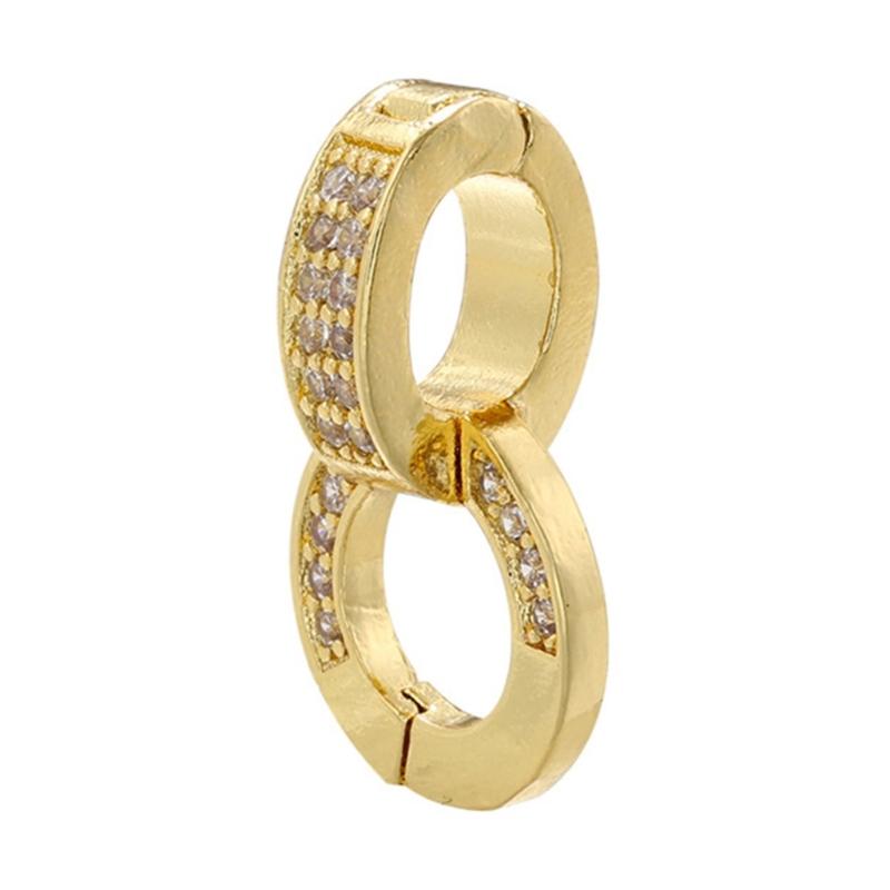 Exquisite Copper Connector with Micro Pave Cubic Zirconia Jewelry Findings Enhancer Clasps for Customized Accessories