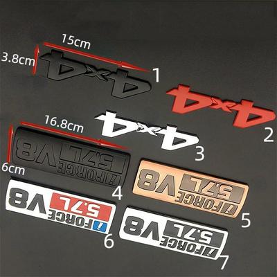 For To-yo-ta 5.7 LV8 Tail Box Trunk Car Labeling 4x4 Car Decoration Leaf Board Logo Automobile Accessories Car Sticker