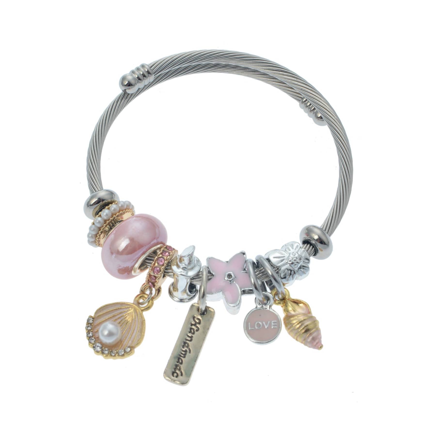 

Браслет-подвеска Sea Shell с розовым жемчугом