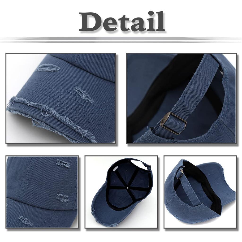 Plain Distressed Simple CA537 [White Fang] Cap, Design, Sports, Men's, Women's, (Black)