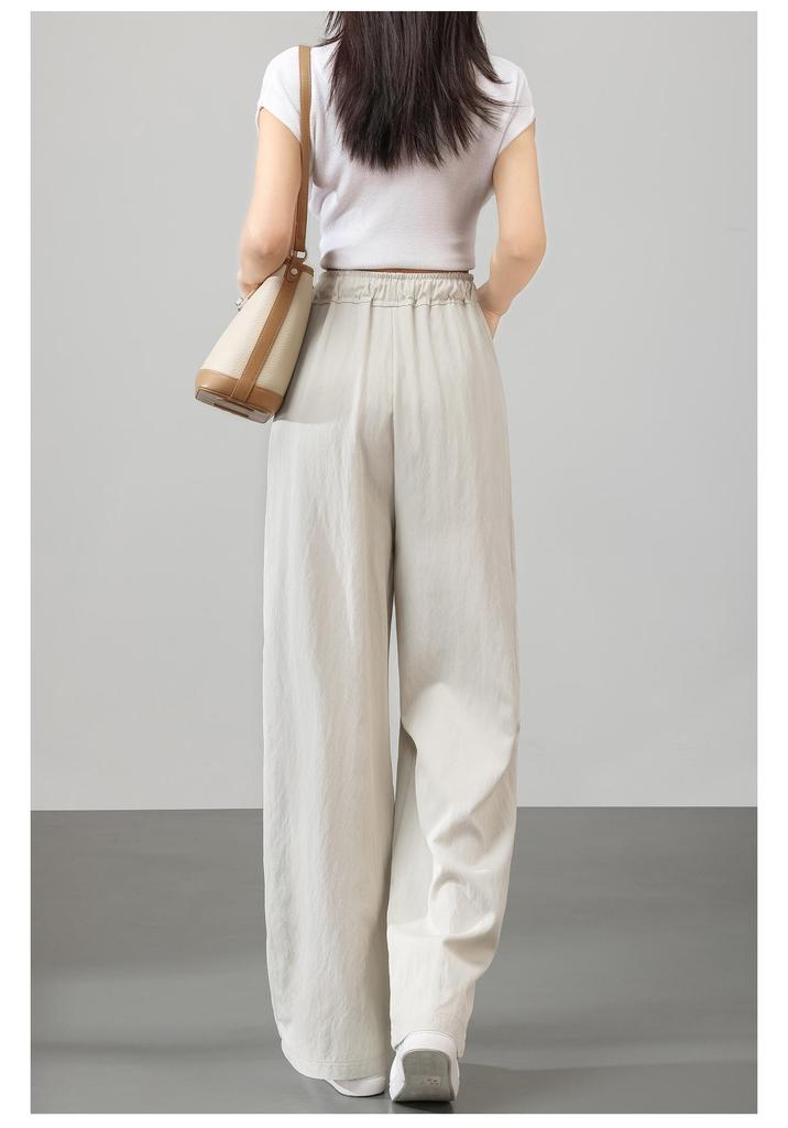 Maternity Wide-Leg Pants - Spring/Summer 2026 Style, Lightweight, No-Tight Belly Design, Long Trousers