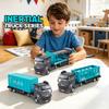 Inertia Container Truck Toy Set Kids Semi-Trailer Transport Vehicle with Openable Doors Multi-Style Car Carrier Playset for Boys