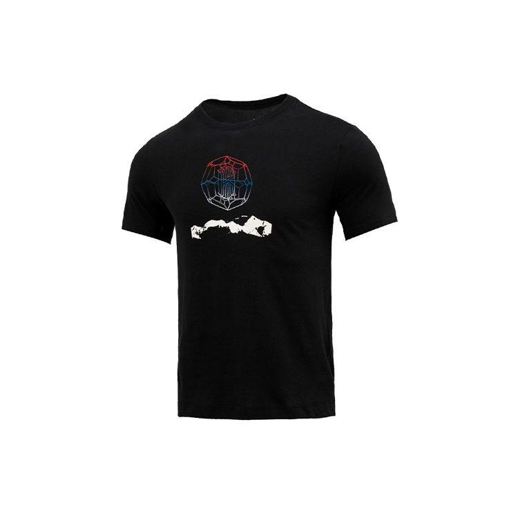 Nike T Shirts Men's Black Crew Neck Moderate Straight Fit DM2463-010