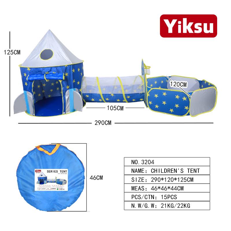3-in-1 Kids' Yurt Play Tent and Tunnel Set for Indoor/Outdoor Use