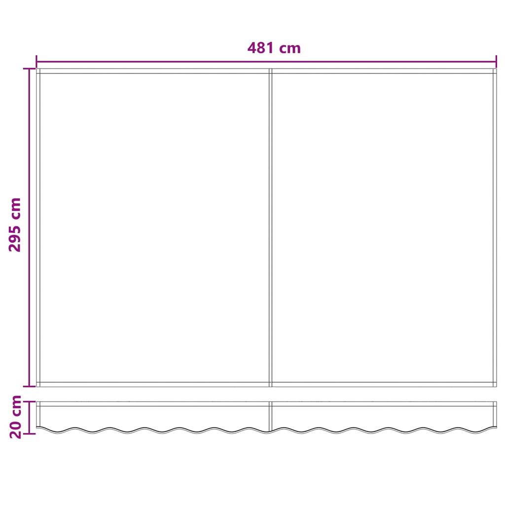 Retractable Awning Sand 500 X 300 Cm Fabric and Aluminum