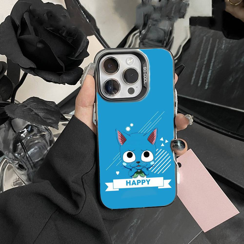 ANIME S-FAIRY TAIL Handyhülle Für IPhone 16 17 15 14 12 13 Pro Max Schwarze Farbe Stoßfeste Hülle