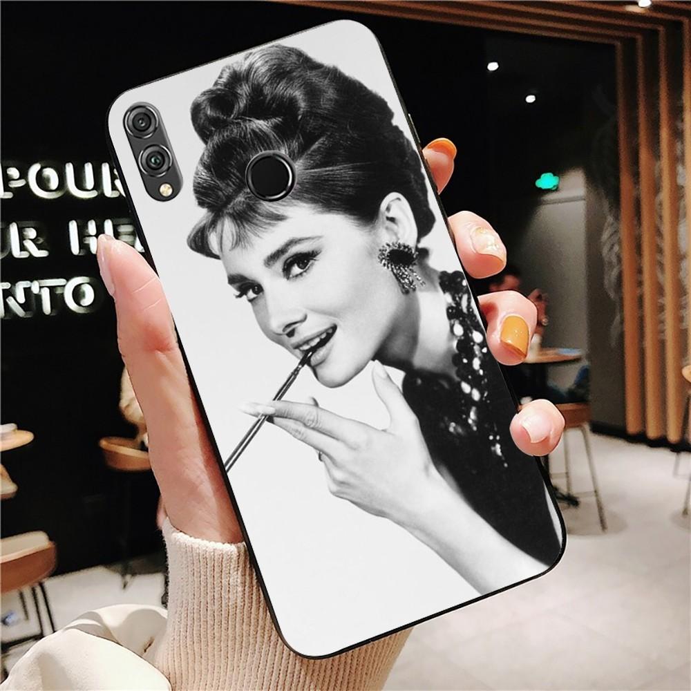 Audrey Hepburn Phone Case For Huawei Honor 10 lite 9 20 7A 9X 30 50 60 70 pro plus Soft Silicone Cover