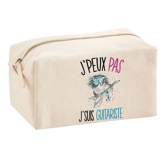 Trousse multifonction J'peux pas Guitariste Cadeau Anniversaire Noël Idée Personnalisé Rentrée | Trousse Scolaire Fournitures Bureau