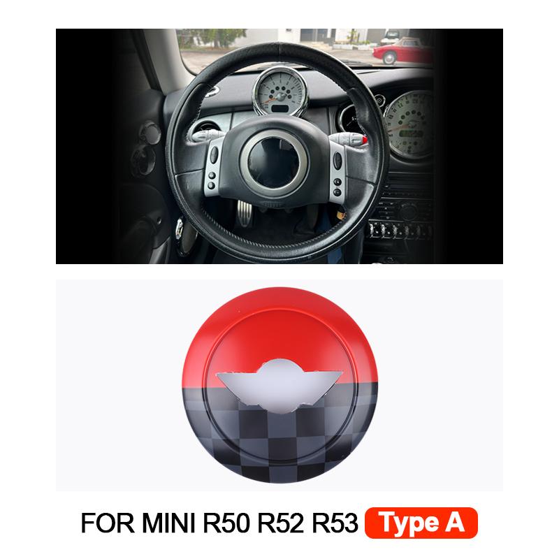 1PCS Car Steering Wheel Center Panel Car Sticker Night Jack For MINI Cooper R50 R52 R53 For Mini Cooper Interior Accessories