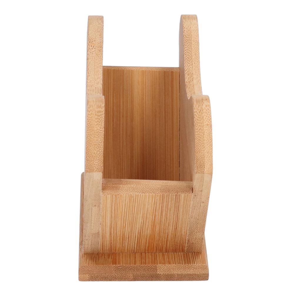 Bamboo Material Coffee Filter Paper Holder Countertop V Shape Design Filter Paper Stand Square Cone-shaped Flat-bottomed