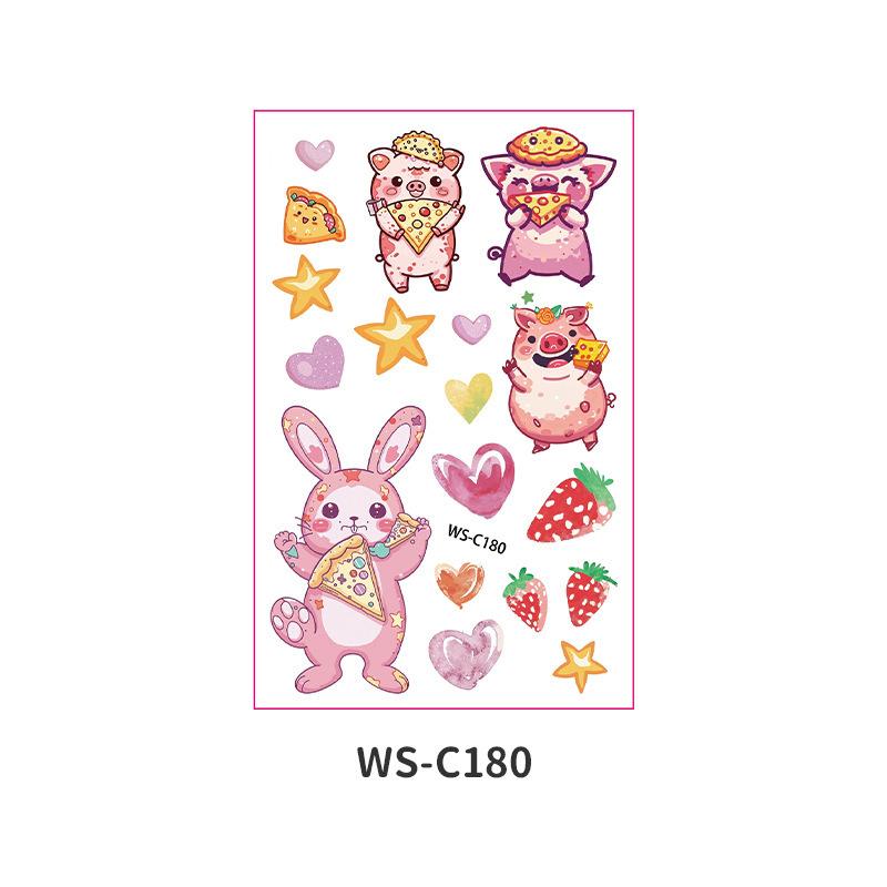 Cross Border Children's Cartoon Tattoo Stickers Space Dinosaur Boy Girl Cute Temporary Waterproof