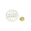 Black White Enamel Alloy Cartoon Brooch Trust Science English Word Pattern Fashion Badge Decoration For Clothing Backpack Accessory