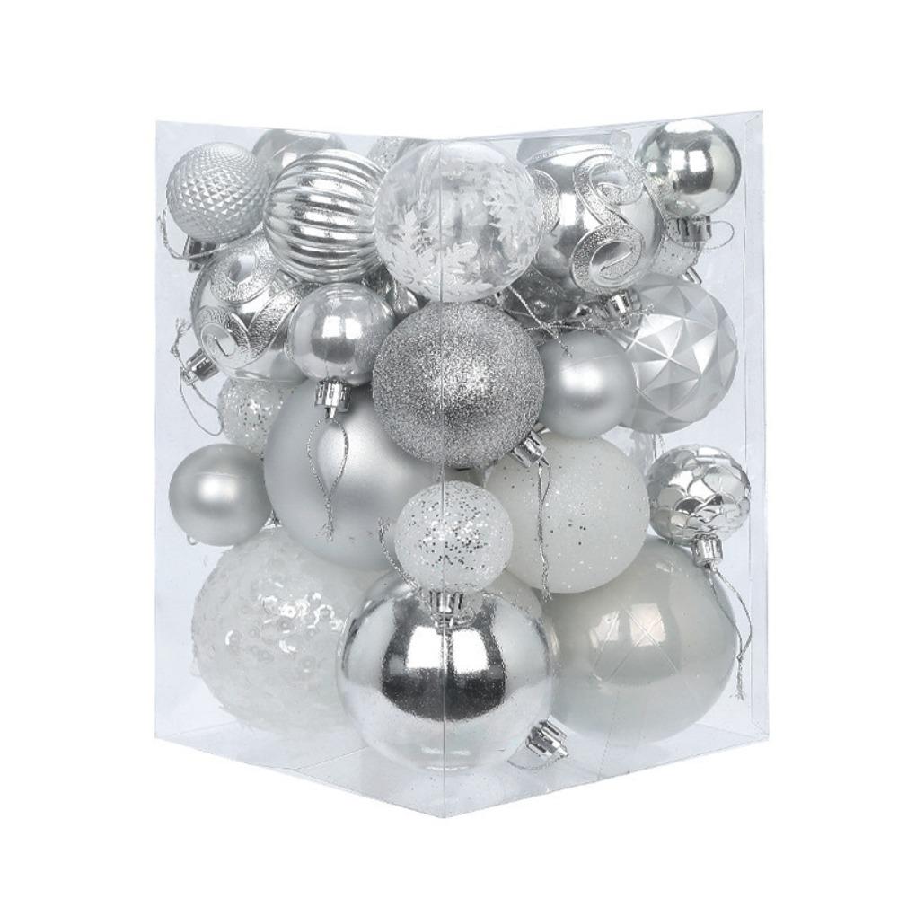 

36 шт. Креативный кулон на елку 4/6/8 см Подвесное украшение Набор рождественских шаров Свадьба Style 9
