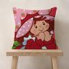 Cute Role Strawberry ShortcakeCartoon  Pillow Gifts Home Office Furnishings Bedroom Sofa Car Cushion Cover Case 45x45cm