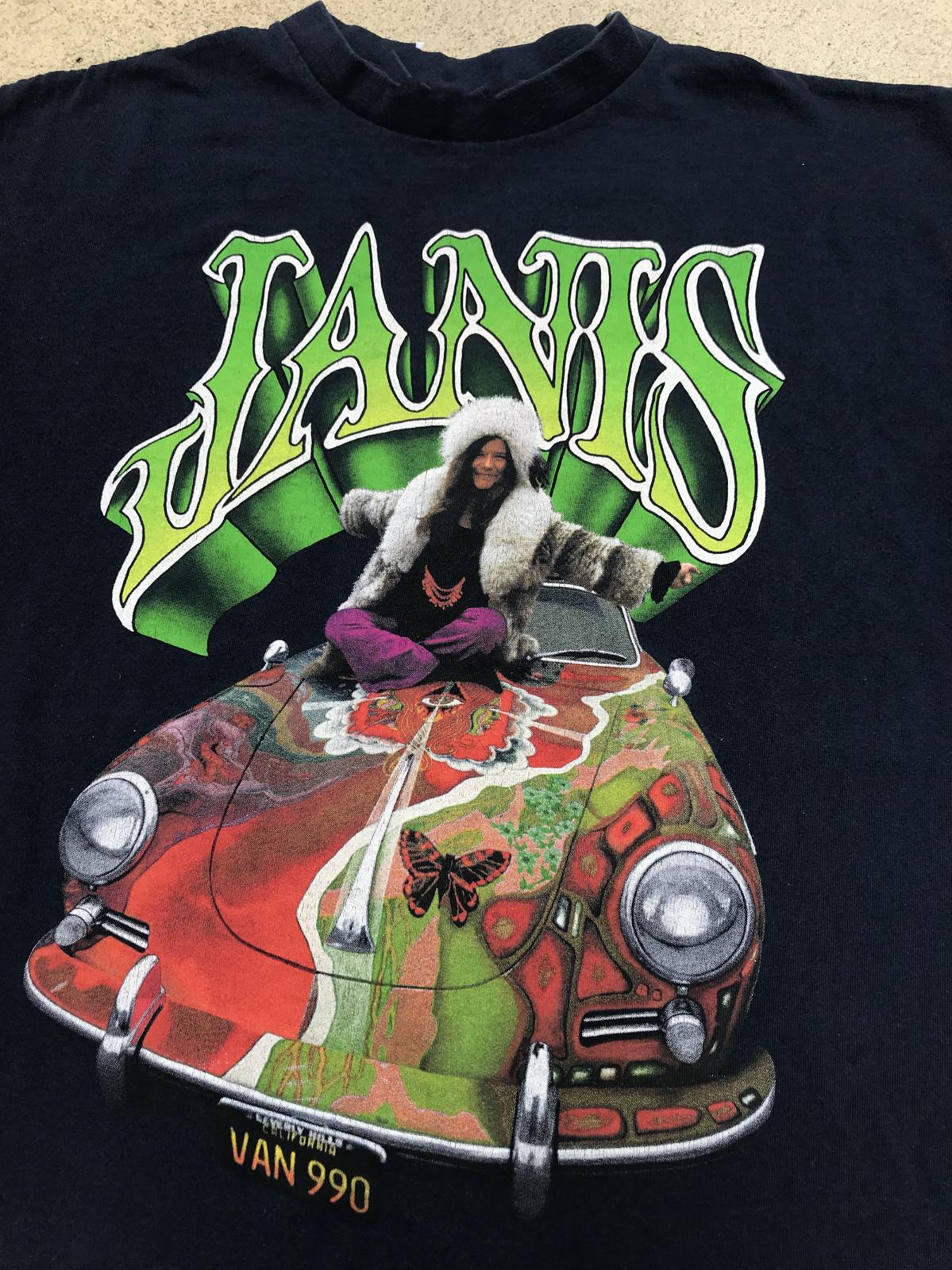 Janis Joplin Reprint Cotton Short Sleeve Black All Size Unisex T-shirt TMB322 XL