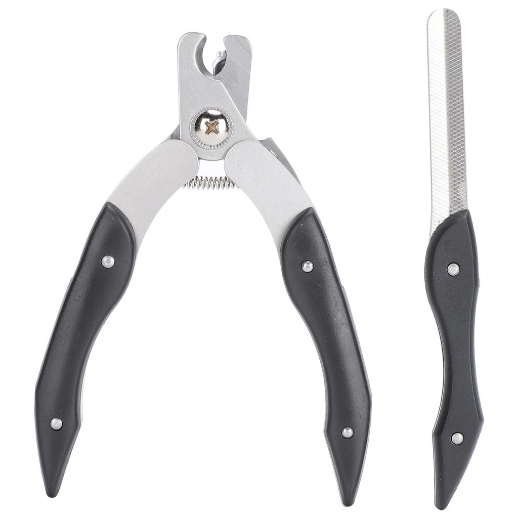 Tiernagelschere Trimmer mit Feile Krallenpflege Schneider Rutschfester Griff Edelstahl für Hunde Katzen
