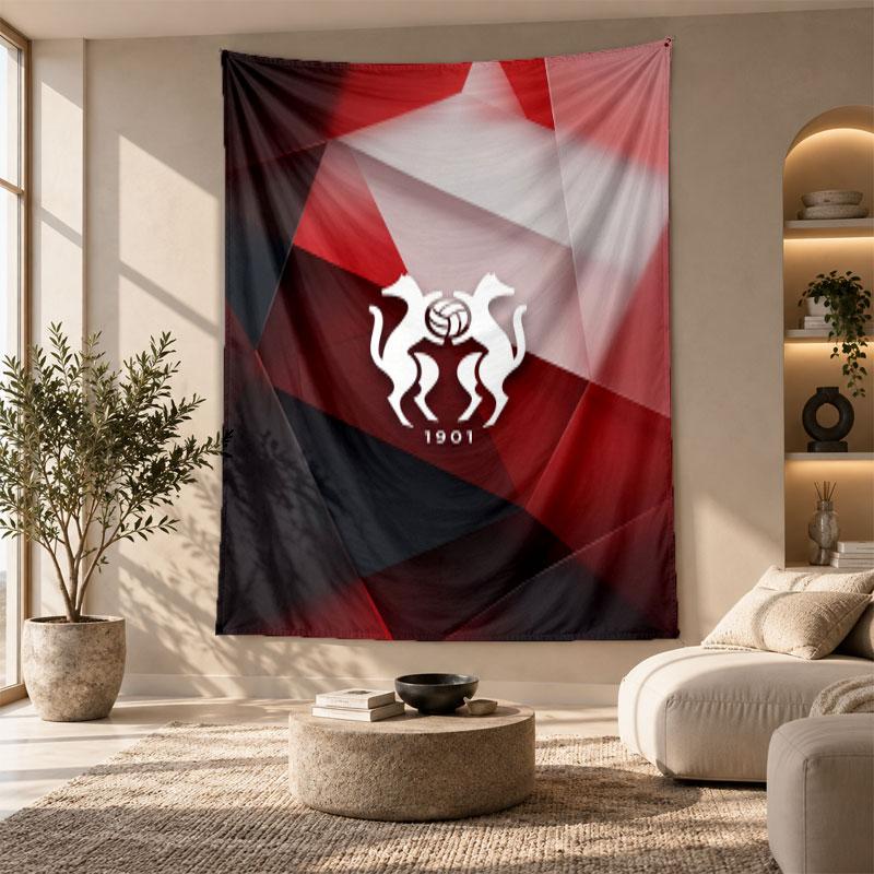 Decorative Tapestry,Stade Rennais FC Printed Wall Art, Lightweight Wall Hanging For Bedroom Background