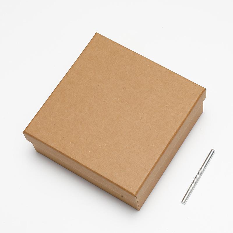 Individually Packaged Box, Kraft Paper Solid Color Belt Box, Gift Box, Exquisite.