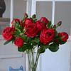Luxury Xuanya Silk Rose Artificial Flowers - 3 Heads for Home Decor, Weddings, or Photography