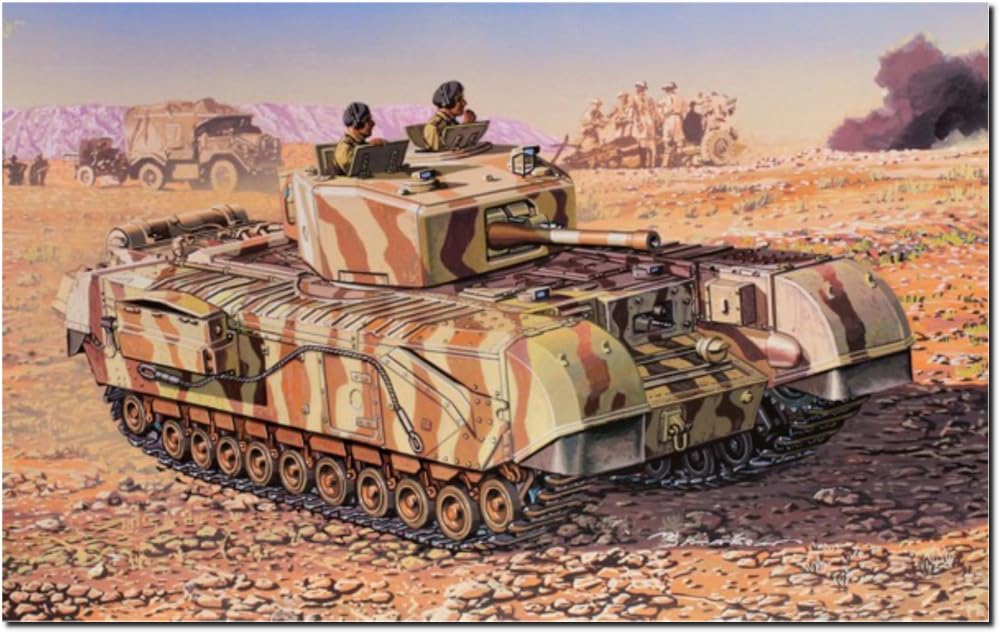 

Platz Dragon WW2 британский Черчилль пластиковая модель DR7396 1/72 Mk.II