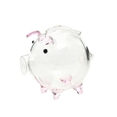 Transparent Cartoon Piggy Money Bank Handmade Lightweight Coins Saving Box Durable Multi-purpose Golden Beans Container Gift