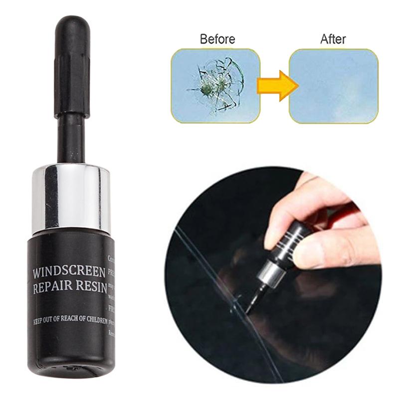 Auto Windschutzscheibe Risse Reparaturwerkzeuge DIY Auto Fensterglas Nano Reparaturflüssigkeit Windschutzscheibenglas Kratzer Risse Wiederherstellung 1/2 Stück