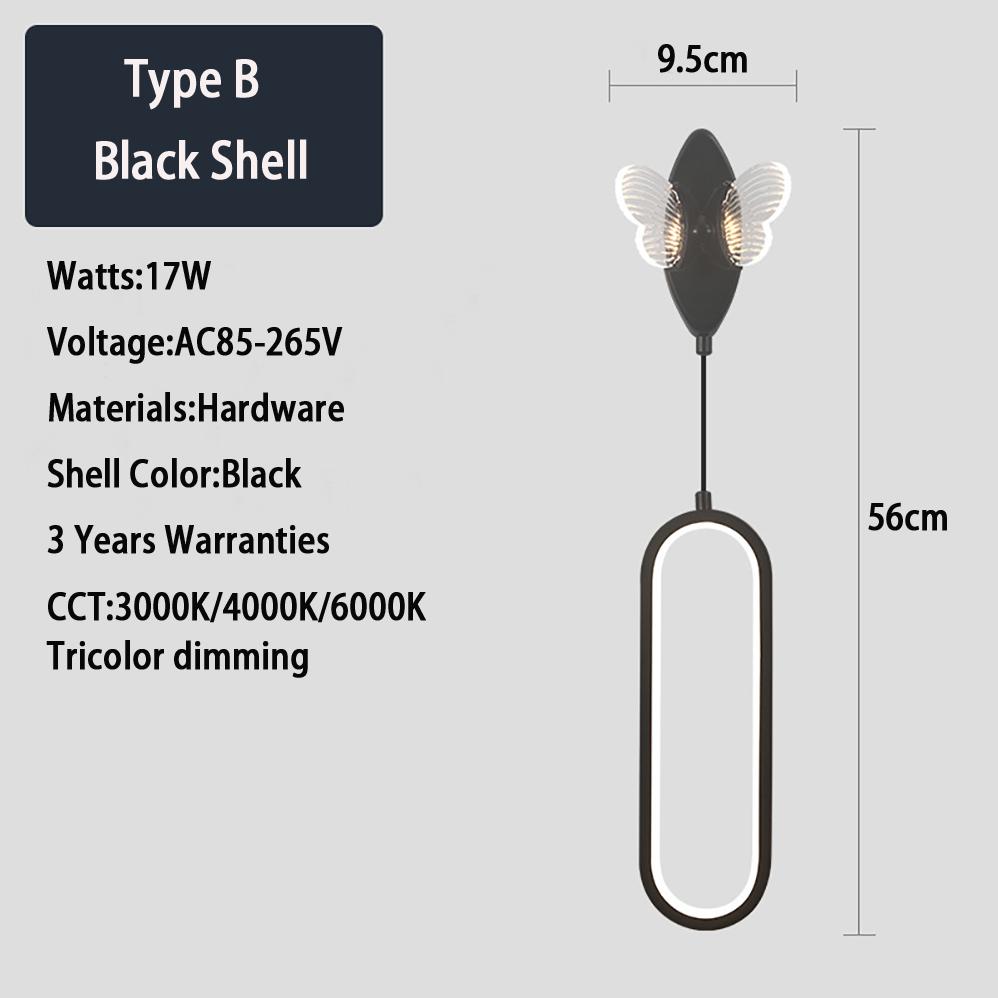 Indoor LED Wall Lamp AC85-265V 5 Types Black Golden Shell Modern Simplicity Indoor Wall Lamps with High Brightness LED Lighting