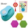Handgefertigter Bastelstanzer Sechseck Papier für Bastelarbeiten, Professioneller Locher, Scrapbook Kompakte Scrapbooking Werkzeuge Formstanzer DIY Kunst Pappe,