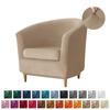 Stretch Club Club Chair Cover Solid Color Velvet Tub Sofa Covers Elastic Soft Single Chairs Slipcovers for Study Bar Counter