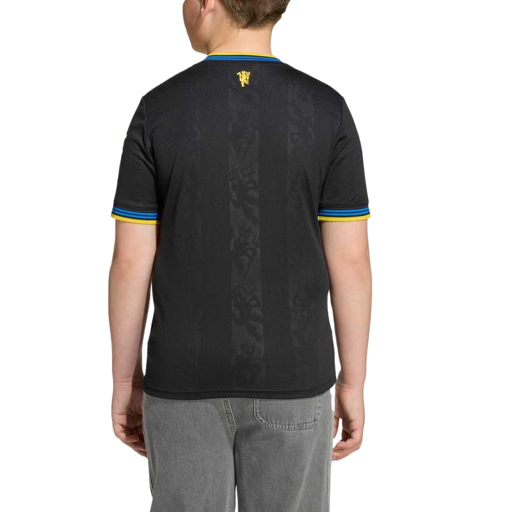Adidas Originals Manchester United 25/26 Third Jersey Round Neck Soft Comfortable Fashion Kids Tops KD4227