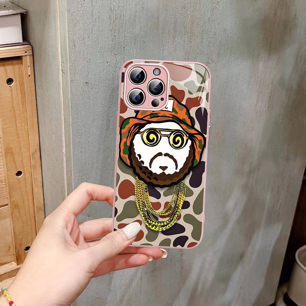 Fashion M-Malbon G-Golf Logo For IPhone 14 13 12 Mini 11 Pro XS Max X XR 14 Plus Tempered Glass Cover
