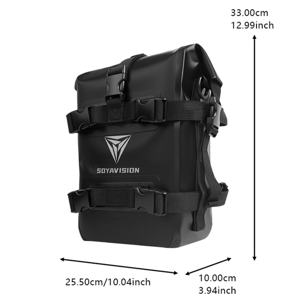 Reflective Motorcycle Dry Bag Bumper Crash Bar Bags 7L-9L/11L-13L Motorcycle Sissy Bar Back Seat Saddle Rack Side Tool Bag Pack