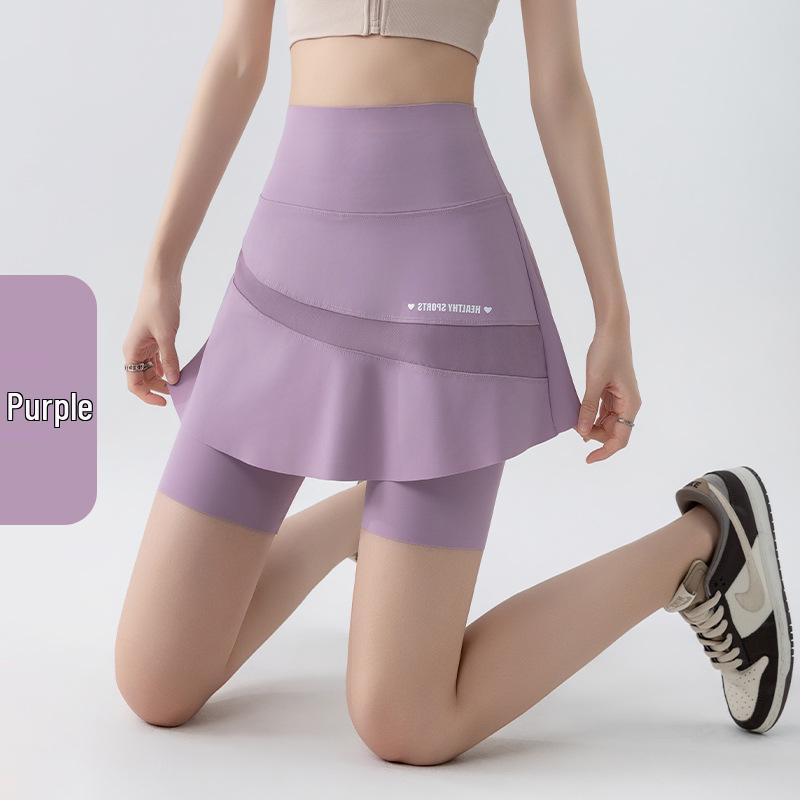 

Shark Skirt-Pants: Faux Two-Piece Yoga Pants with Pockets, 2026 Spring Collection Women s Sportswear, Anti-Exposure Design. XL