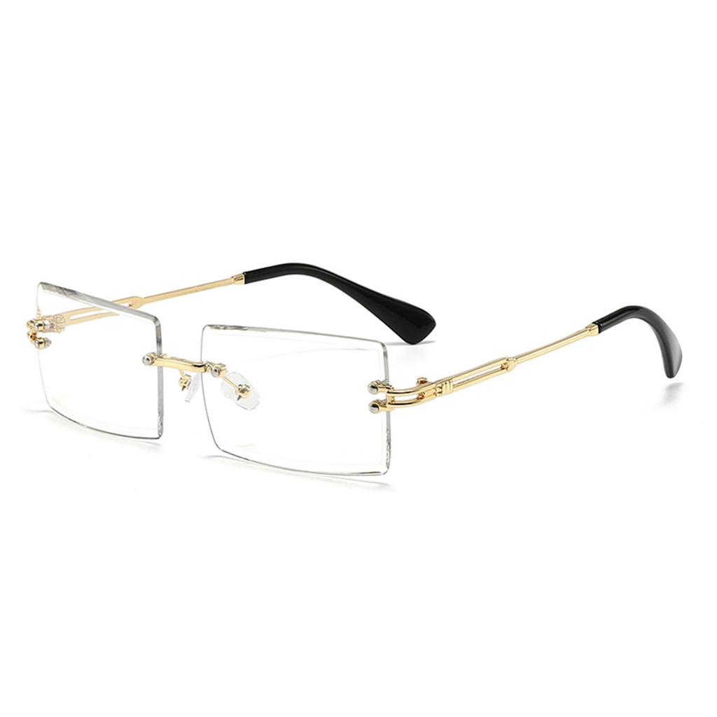 Rimless Fashion Glasses For Women Men Luxury Vintage Fashion Shades Travel Outdoor Glasses