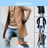 Eleganter Herren-Reversmantel Trenchcoat Mit Klassischem Revers mit Kerbe Und Knopfleiste