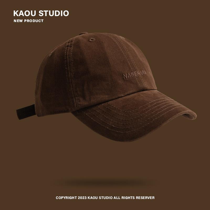 

Hat Embroidery Peaked Cap Women s Face Small Summer Sunscreen Shade Baseball Cap Men s Soft Top Adjustable темно-коричневого