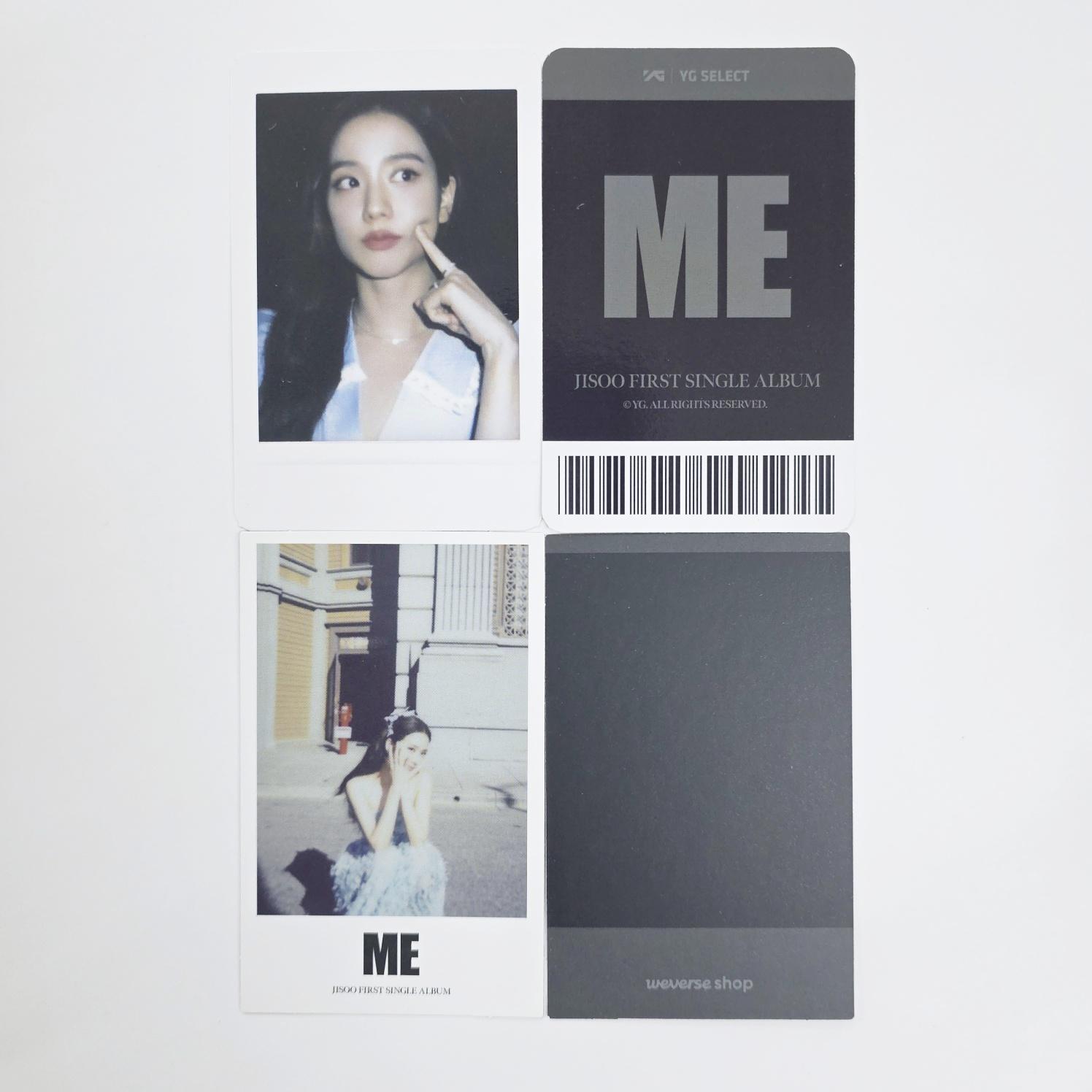 

JISOO ME Альбом YG SELECT POB Polaroid Фотокарточка A ver.