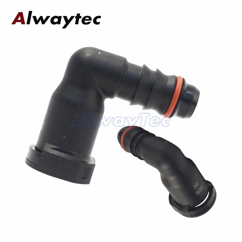 9.89 ID6 ID8 ID12 Fuel Line Quick Connector Plastic Fuel Hose Joint Pipe Fitting Female Connectors For Petrol Diesel Straight VW