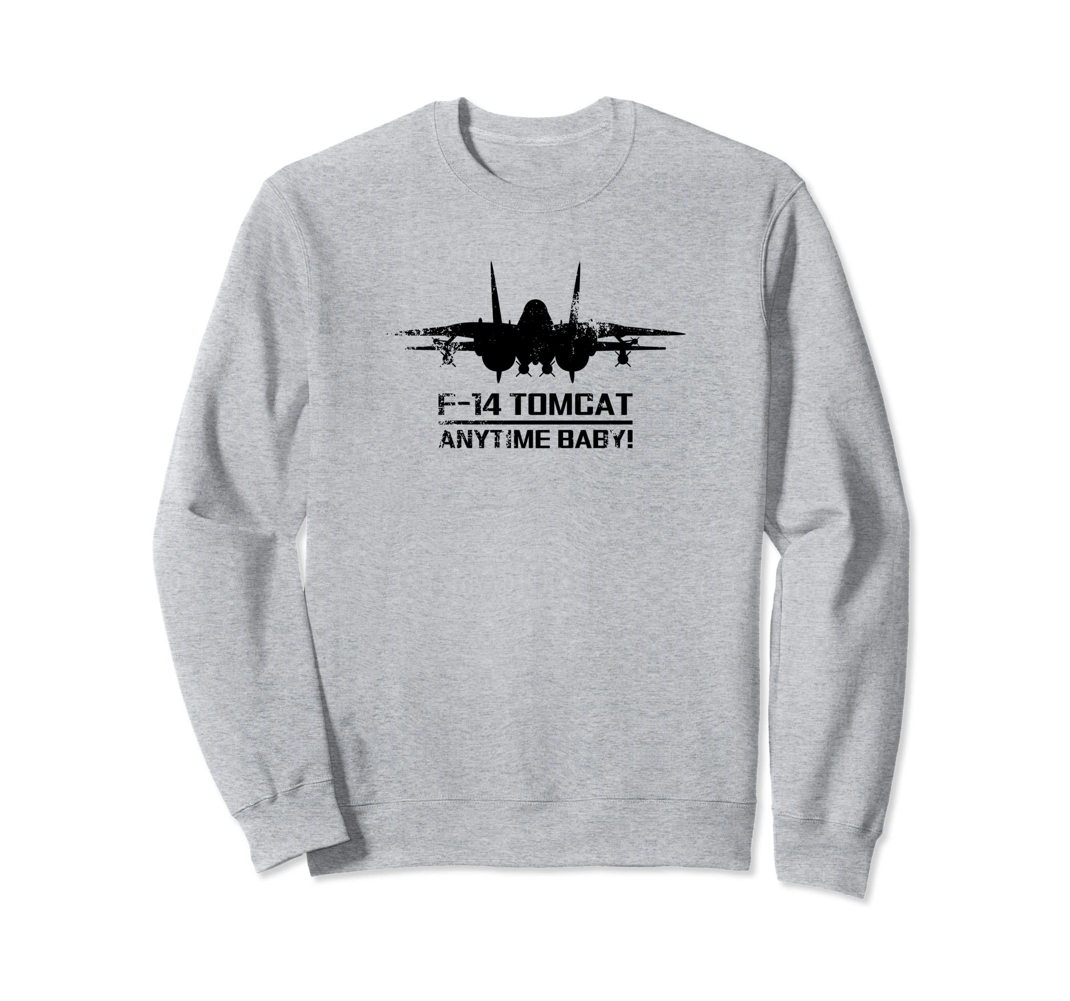 Tomcat Military Fighter Jet Anytime Baby Distressed Sweatshirt F-14 серый 5530₽