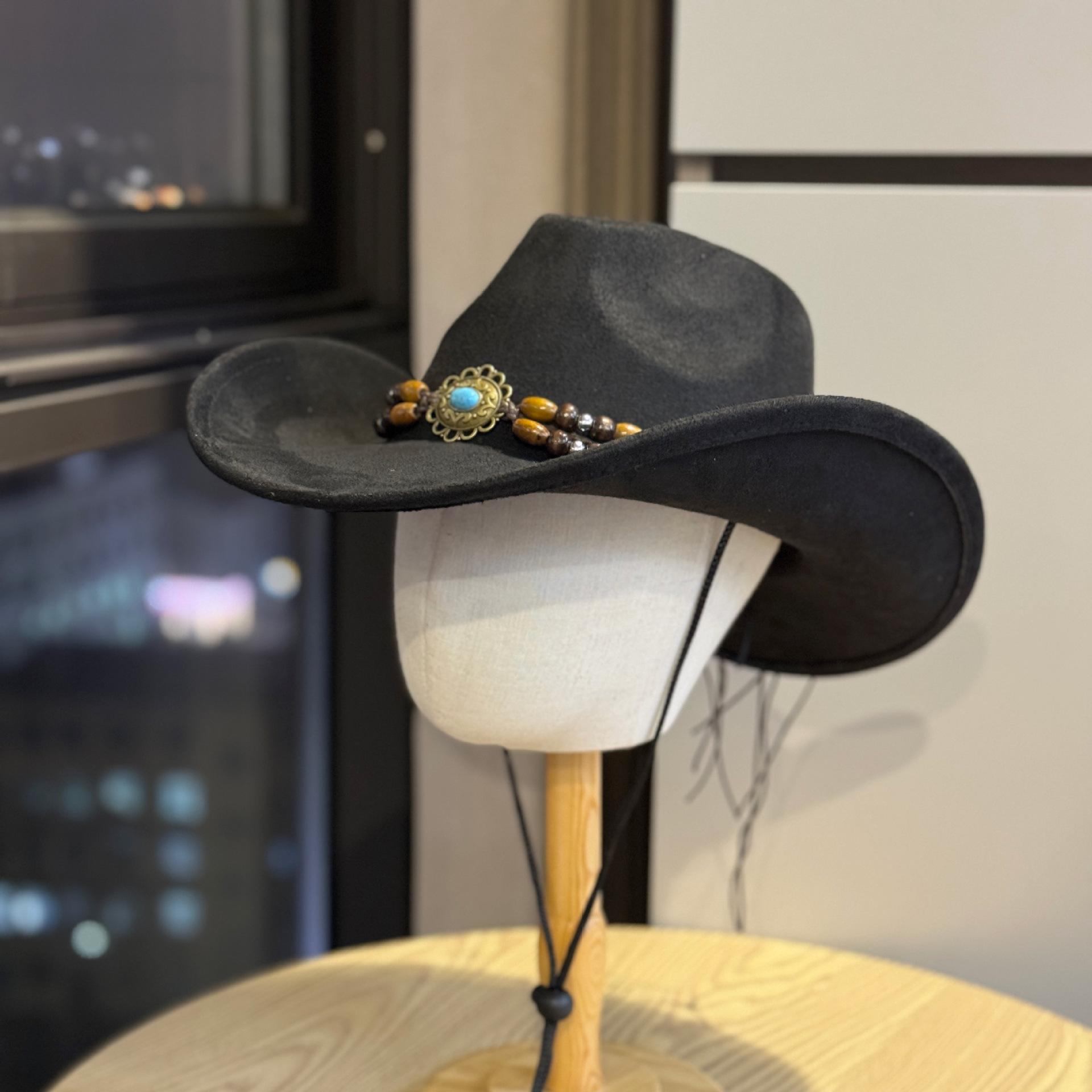 

This is an American-style retro western cowboy hat, suitable for both men and women, and can be worn all year round. It provides sun protection and Adult54-60Adjustable чёрный