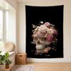 Flowers Skull (1) Wall Tapestry Stylish Wall Hanging for Bedroom Living Room Dorm Nice Present for Family and Friends