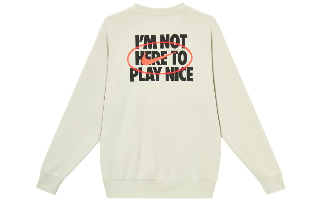 Nike Sweatshirts Men's Gray Crew Neck Moderate Regular IR0104-072