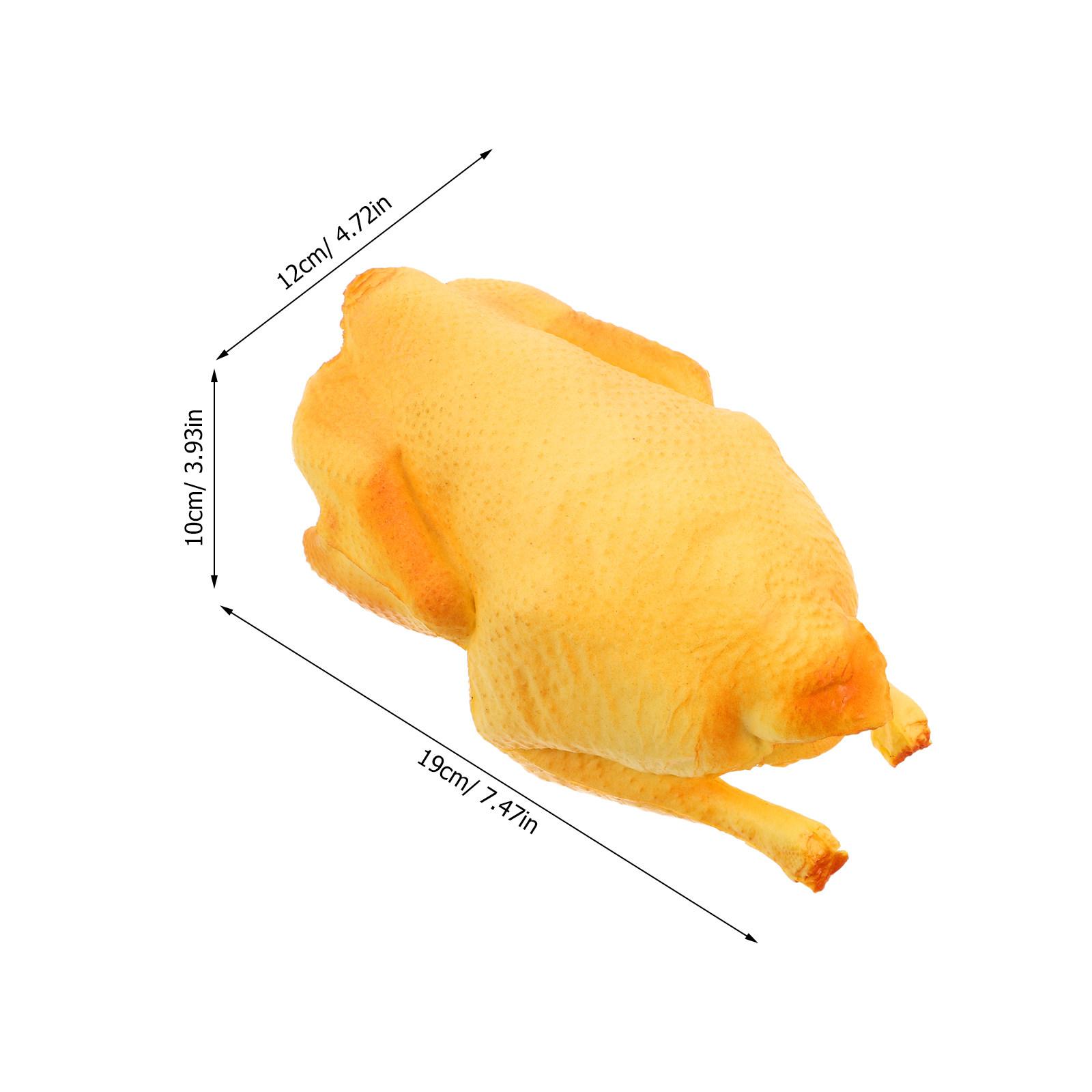 Realistic Roast Chicken Artificial Cooked Turkey Prop Faux Fried Chicken Thanksgiving Kitchen Decoration Food Simulation светло-желтого