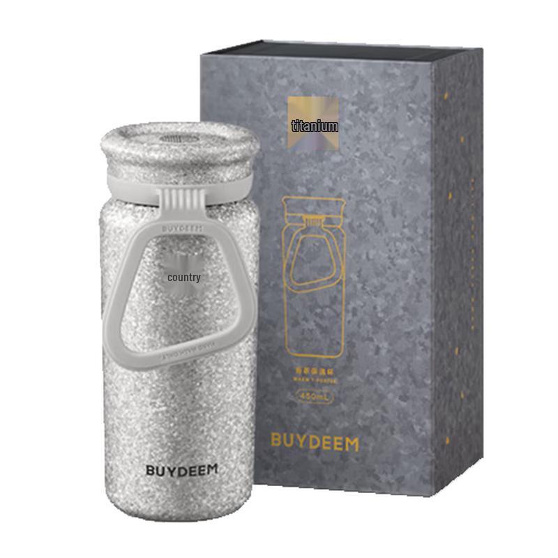 

Buydeem 99.9% Pure Titanium Insulated Tea Bottle