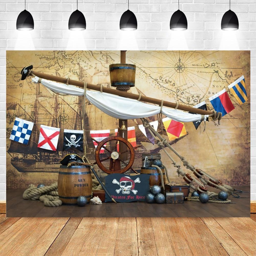 Nautical Theme Baby Party Background for Photography, Sailboat, Boat, Starfish, Wooden Board, Sailor Portrait, Photo Background