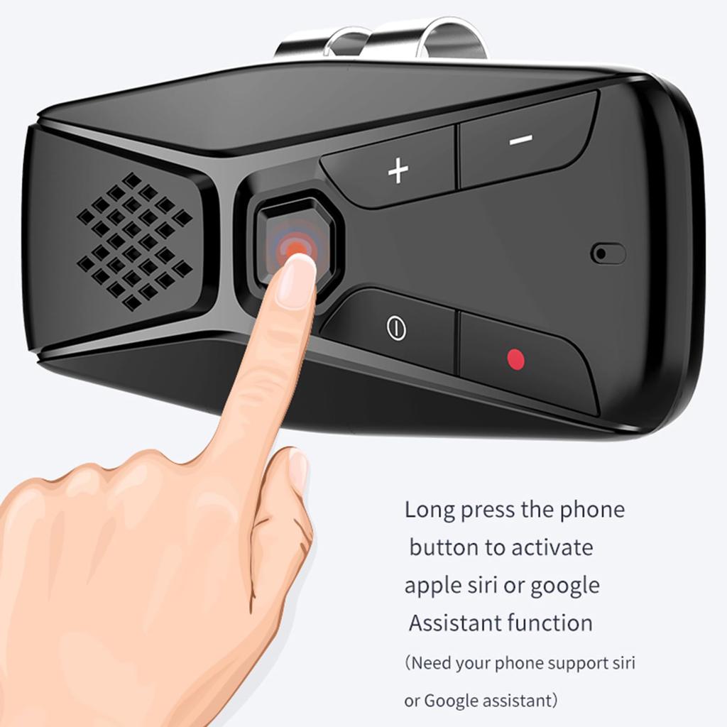 Docooler Głośnik Samochodowy BT do Telefonu Komórkowego, Przenośny Zestaw Samochodowy BT Głośnomówiący Samochód