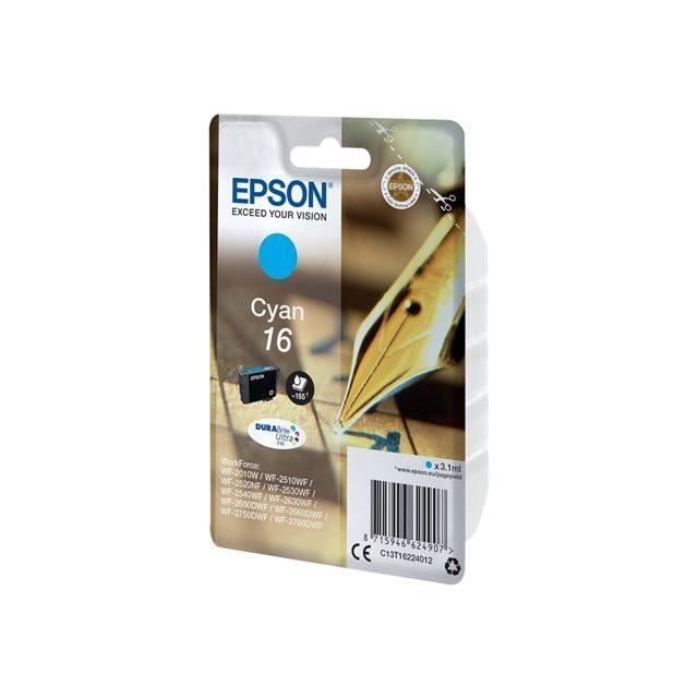EPSON Cartouche d'encre T1622 Cyan - Stylo Plume (C13T16224012)